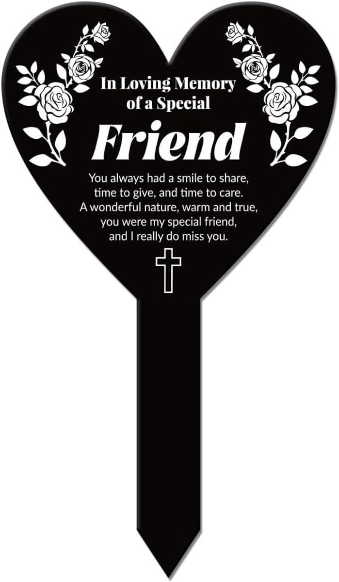 Hart Vormige Bloem Takken Tuin Stake Memorial Remembrance Plaque spel voor Begraafplaats Acryl Graf spel Waterdichte Sympathie Tuin spel voor Yard Grave Cemetery