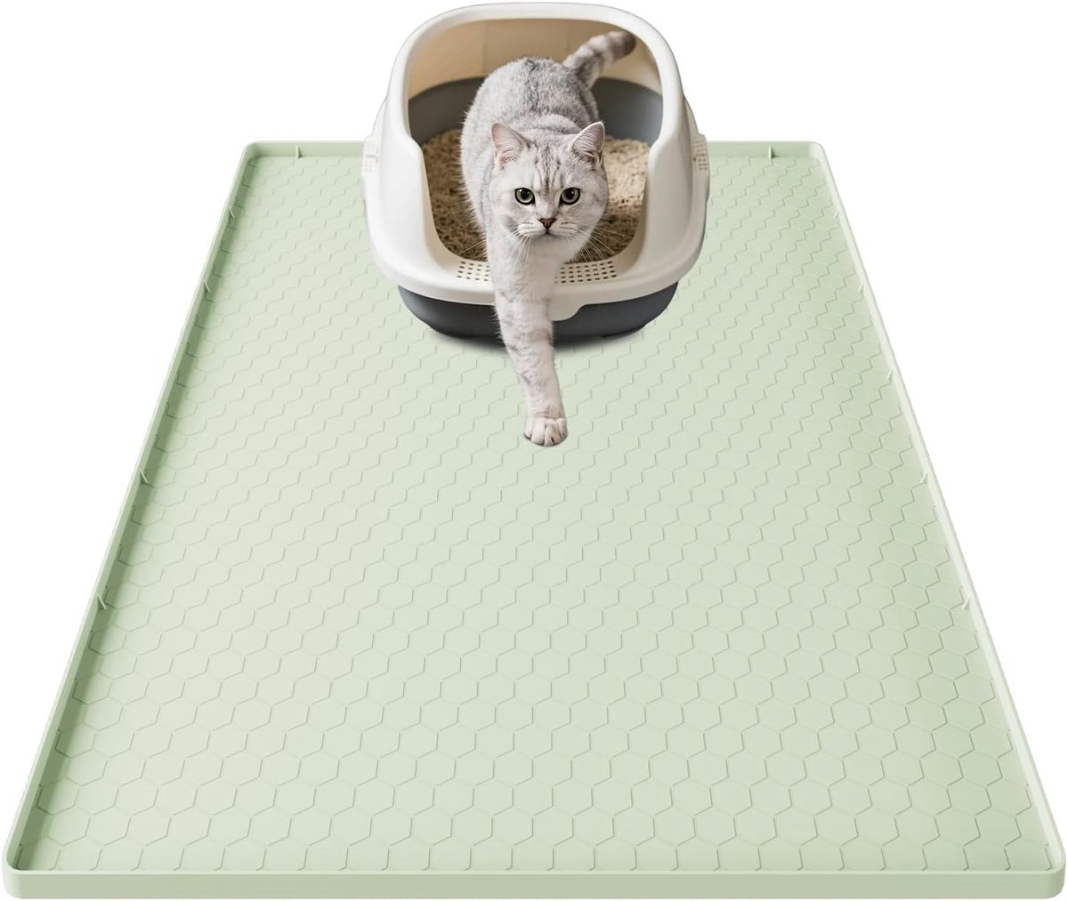 kattenbakmat (86 x 56 cm lichtgroen)