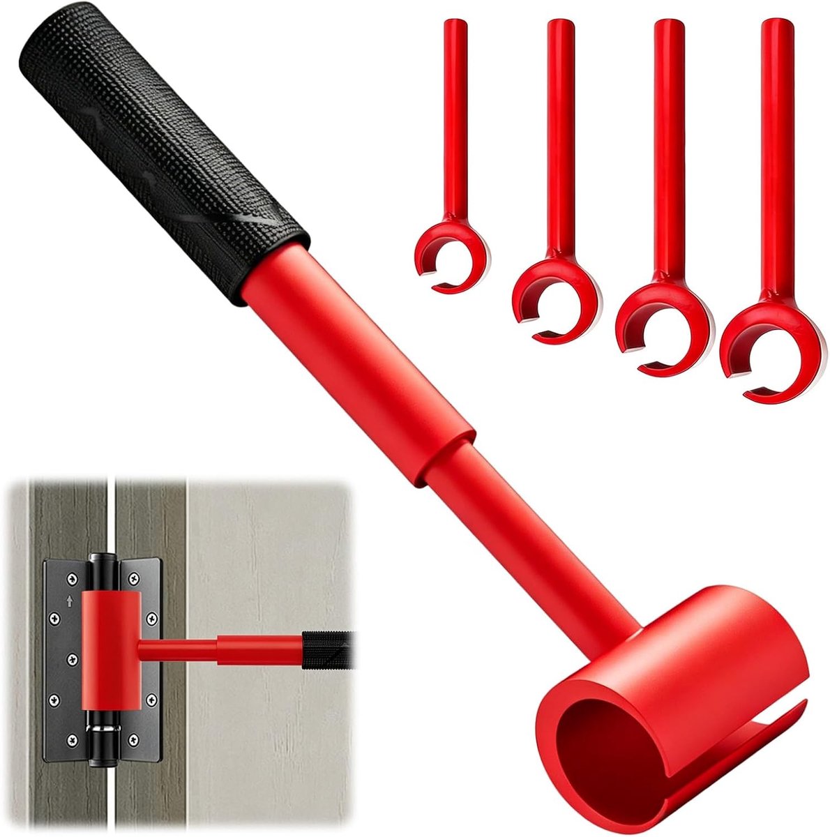 instelgereedschap 4-in-1 met rubberen handgreep voor deurscharnieren | 4-in-1 gereedschap voor vele deurscharnieren, 14-25 mm verstelbaar. Controleer de compatibiliteit voordat je bestelt