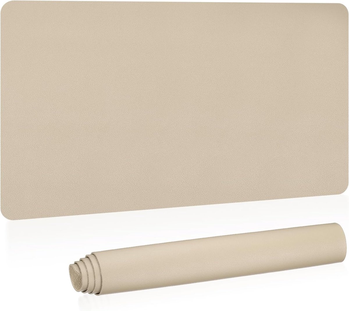 35"x17" grote bureaumat, PU lederen dubbelzijdige grote bureauonderlegger, kaki
