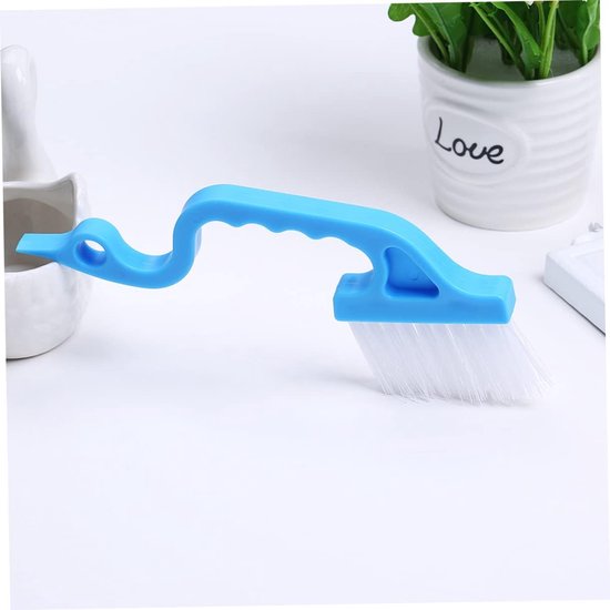Badkamer Borstel - Gootsteen Scrubber Tegelborstel - Kieren Schoonmaken - Stugge Nylon Haren - 1 Stuk - Blauw — afbeelding 5