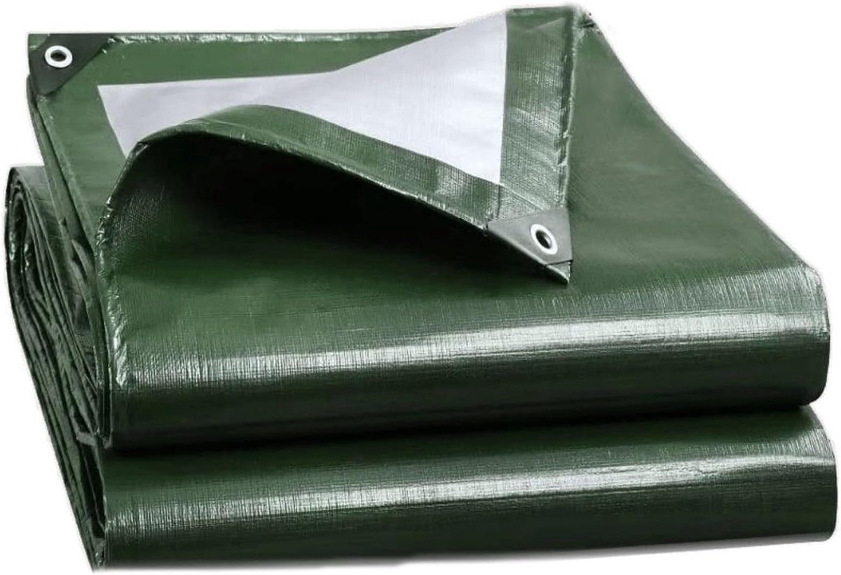 Waterdicht Zeildoek - Zwaar Tarp Dekvel - Buiten Beschermen - Met Oogjes - 90x120 cm - Groen