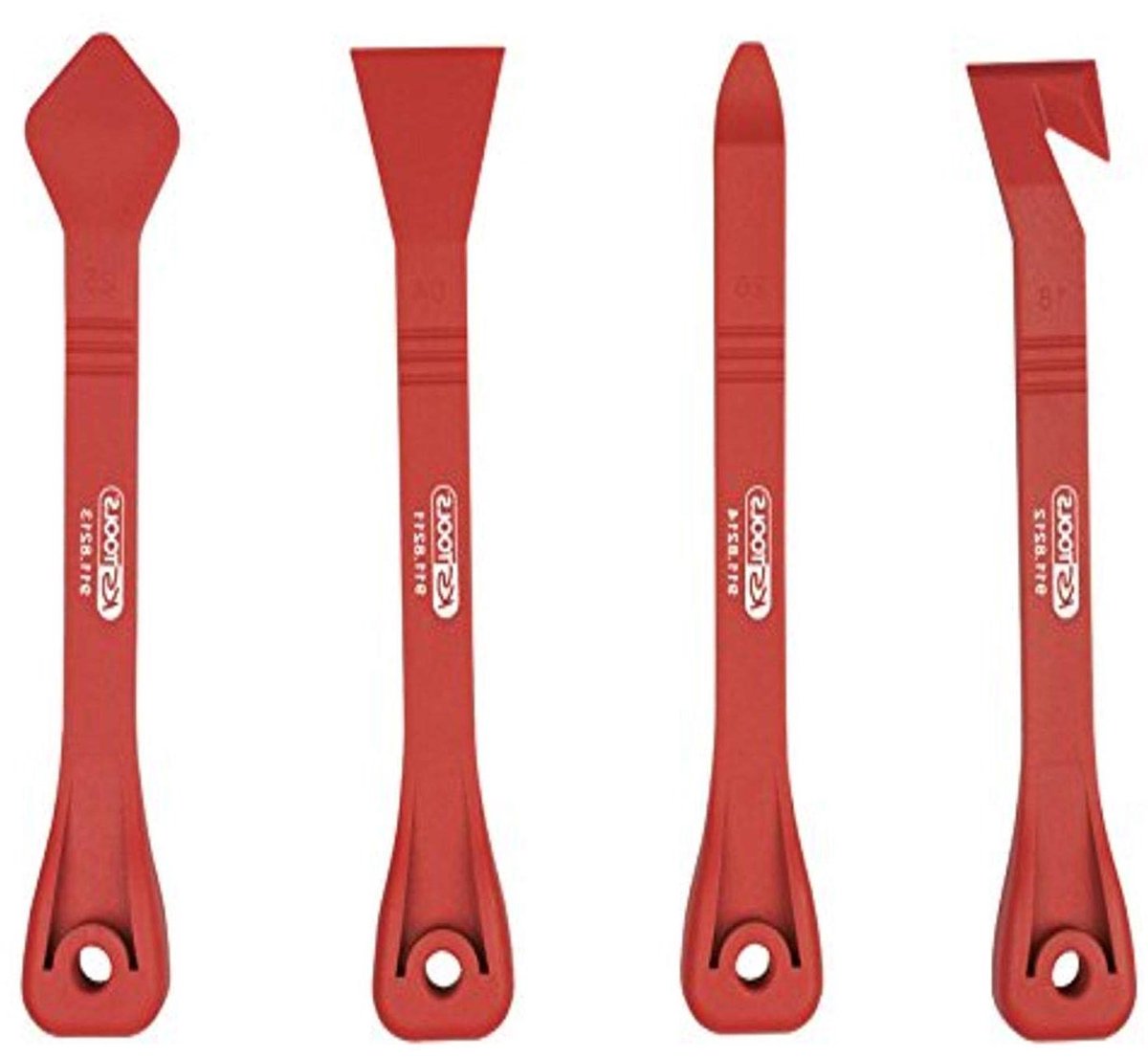Kunststof Wrikker Set - Plastic Beitels - Verwijderen van Stickers - 4 Delig - 35 cm - Grijs