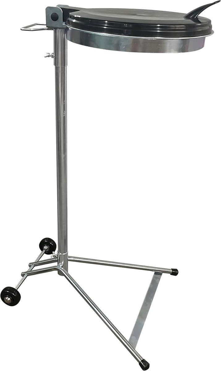 SnelShoppen - Afvalzakstandaard met Deksel 120 l - Verzinkt Staal - 40 x 40 x 100 cm - Inclusief 2 Rollen - Perfect voor Tuin, Keuken en Feesten