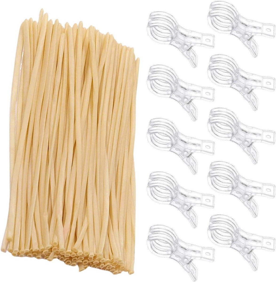 Ballonboog Clips - Slinger Houder - Decoratie Bevestigen - Doorzichtige Steun - 3.5 x 1 Inch - Transparant