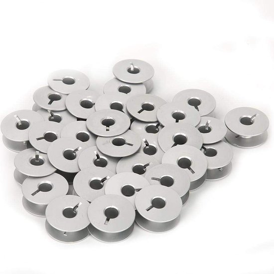 Case, 100 stks 55623A Aluminium Bobbins Gesloten, Industriële Naaimachine Onderdelen voor Universeel voor Computer Platte Auto's — afbeelding 4