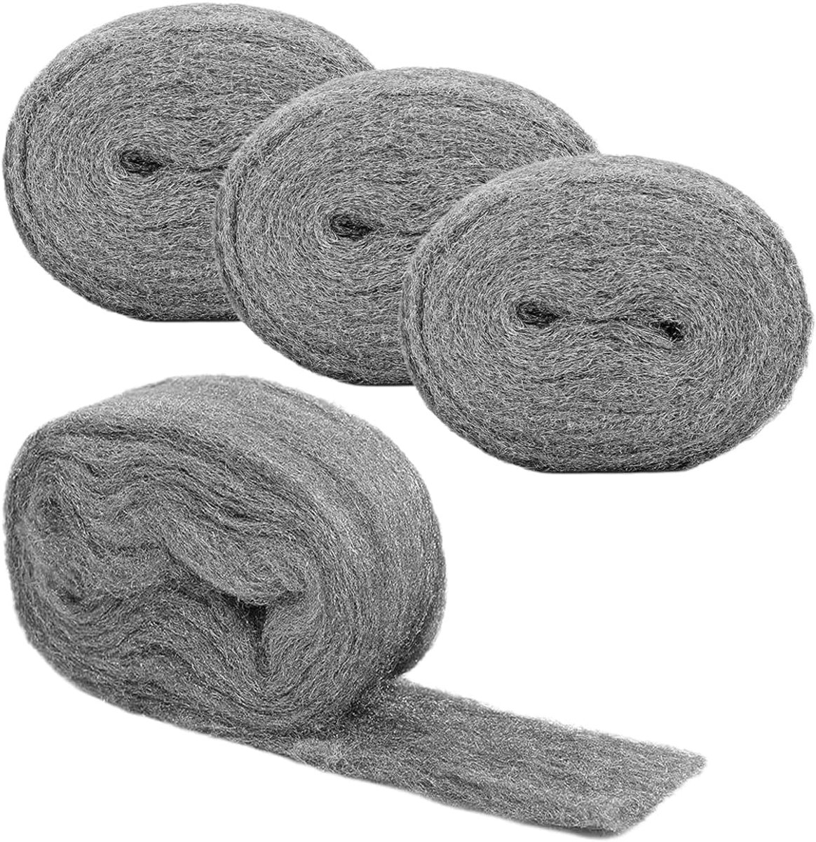 Staalwol tegen muizen 3 m x 7 cm,0 muizenbescherming staalwol fijn | kan gemakkelijk op de gewenste grootte en vorm worden gesneden, voor gaten, wandspleten, reiniging en polijsten