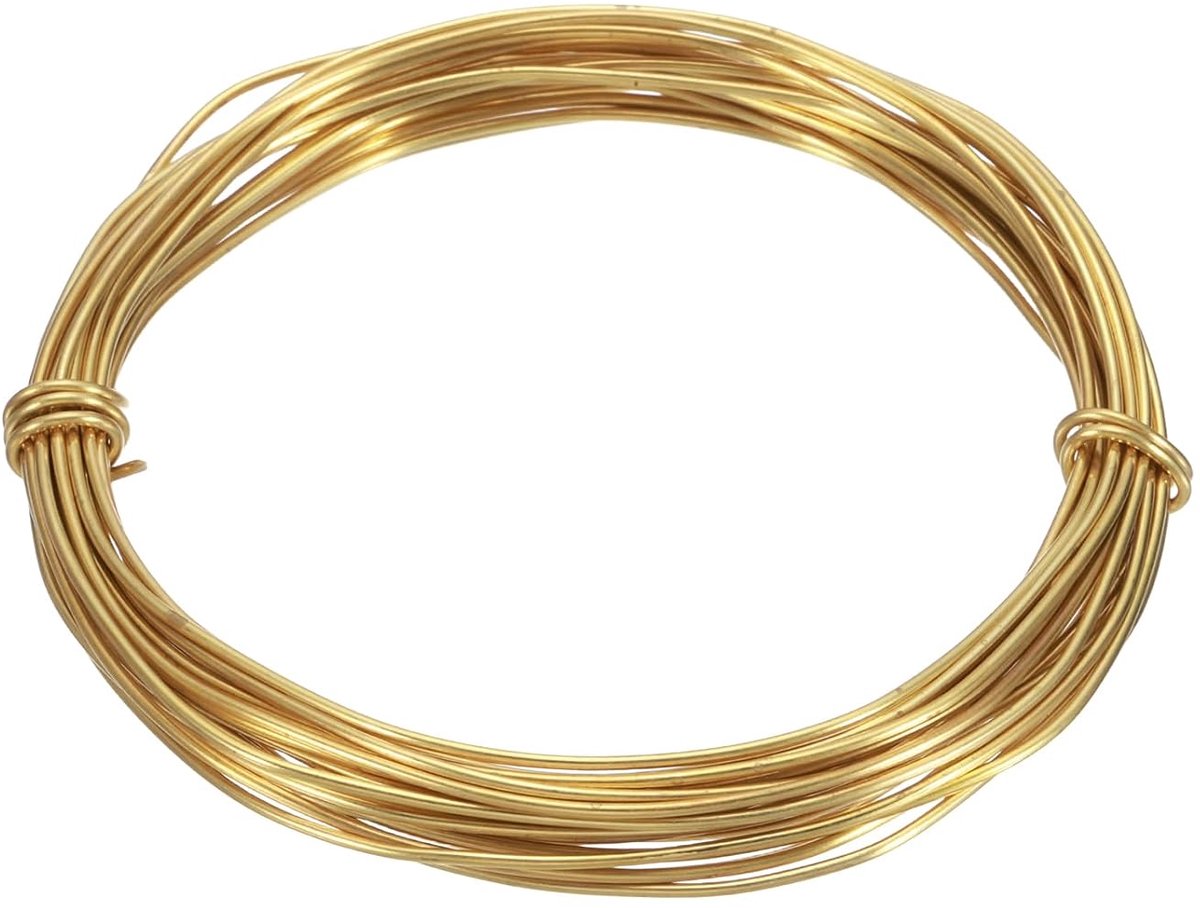 Draad voor handwerk, 6,5 m sieradendraad, flexibel en buigzaam voor het maken van sieraden, doe-het-zelf, modelbouw, decoratie (rond)