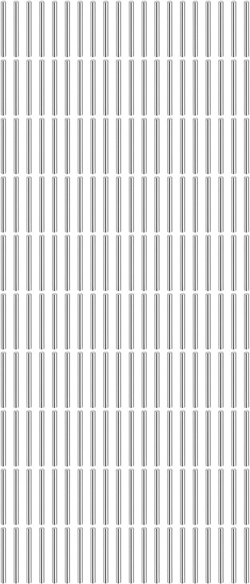 200 stuks cilinderstiften, roestvrij, 2 mm x 25 mm, plugstiften, 304 roestvrij staal, spanstift, zilverkleurig, metalen pennen, metalen bouten voor doe-het-zelf, meubels, knutselprojecten