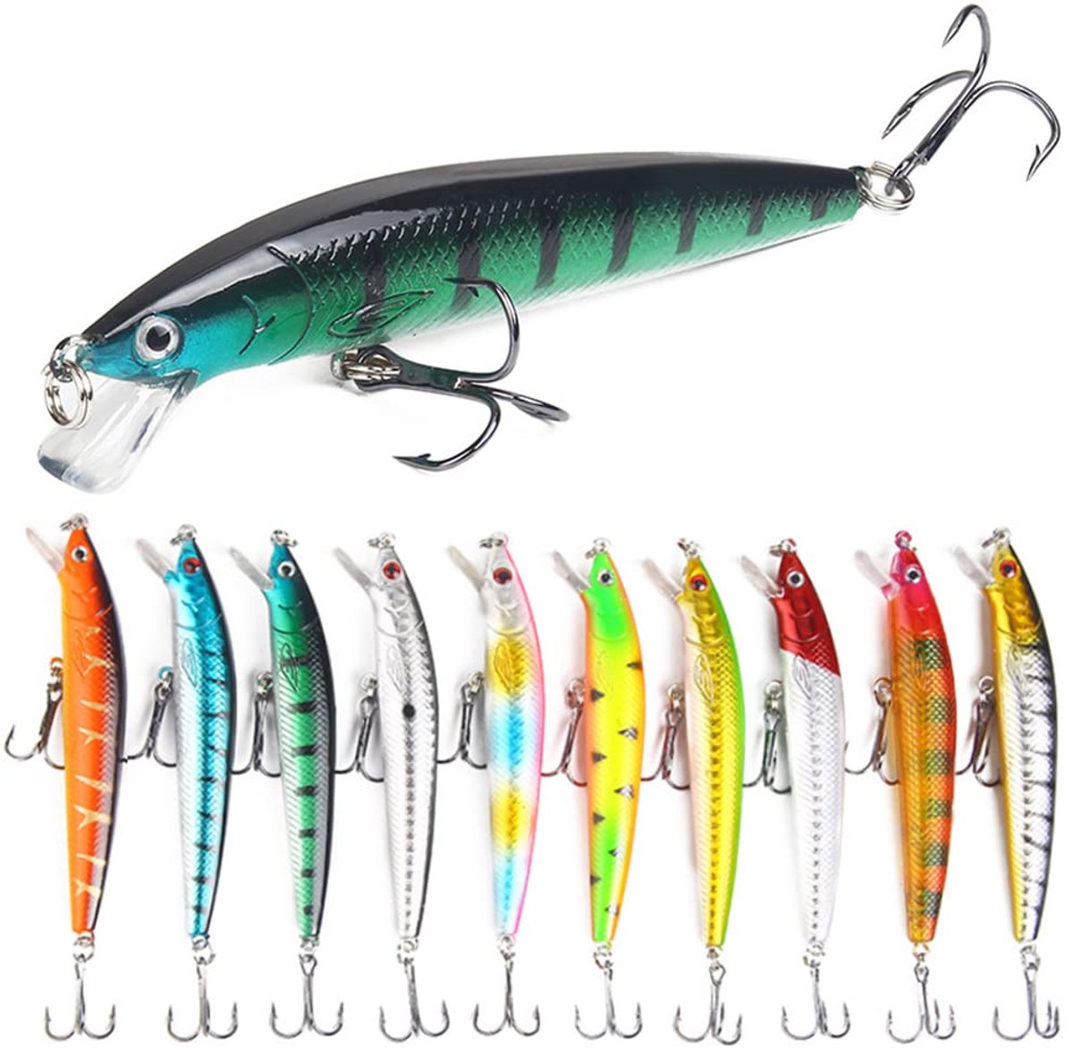 Jig Spinner, Kunstaas, Snoekaas, Ultra Sharp Ondergang Bionic Kunstaas voor Forel, Baars, Snoek, Kopje, Snoekbaars