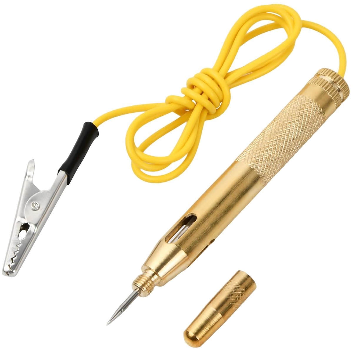 stroomptester met krokodillenklem, spanningszoeker, testlamp, motorvolt-tester met kabel, diagnosegereedschap voor auto's en motorfietsen