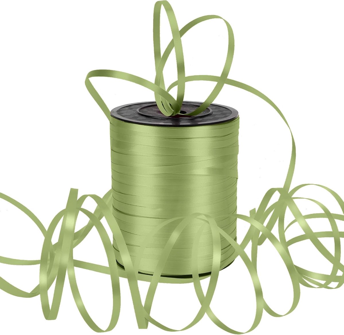 krullint cadeaulintset, 500 m, 5 mm, cadeaulinten voor verjaardag, ballonnen, bruiloft, geschenkverpakking, bloemist, ballonlinten en seizoensgebonden decoratie (matcha)