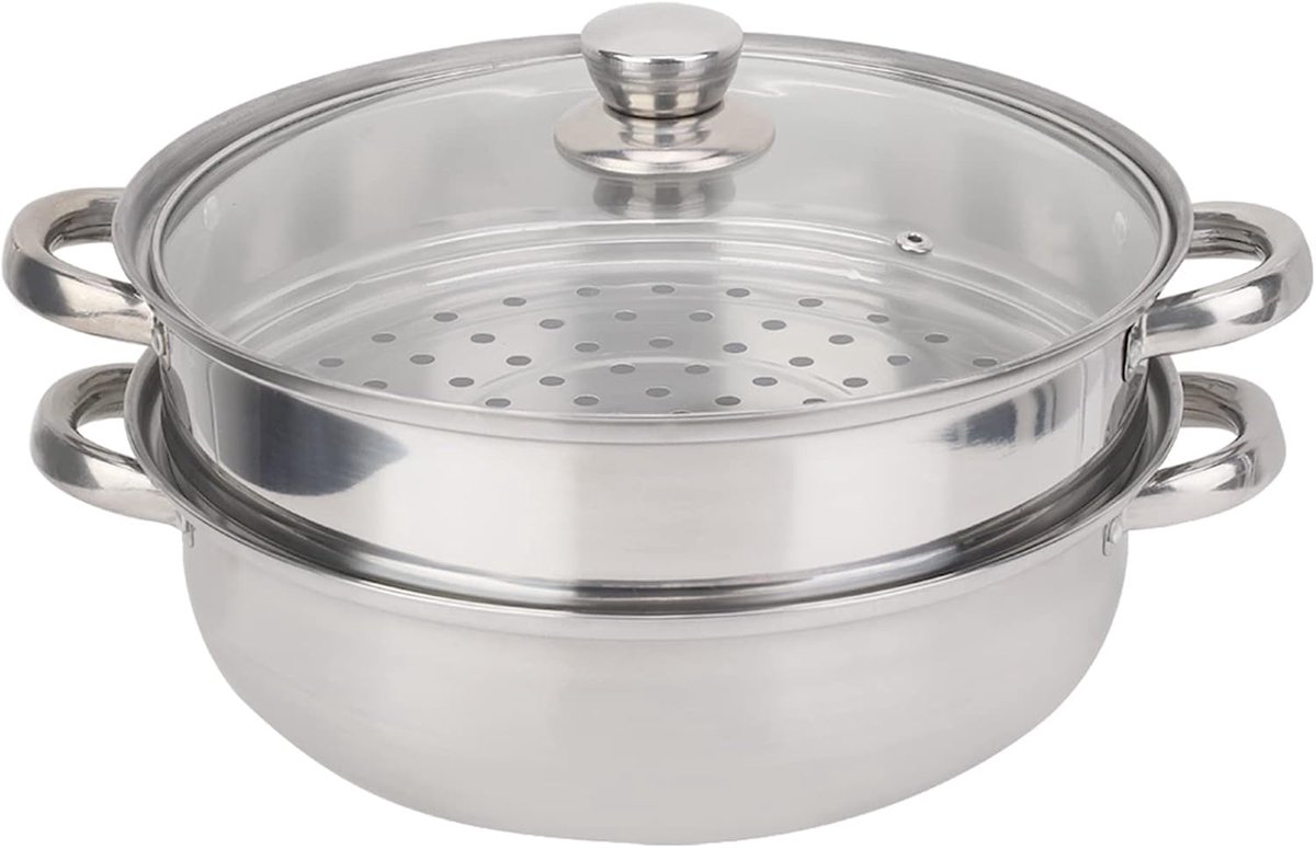 2-laags keukengerei van roostvrij staal, 27 cm / 11 inch, voor soep met dubbele ketel