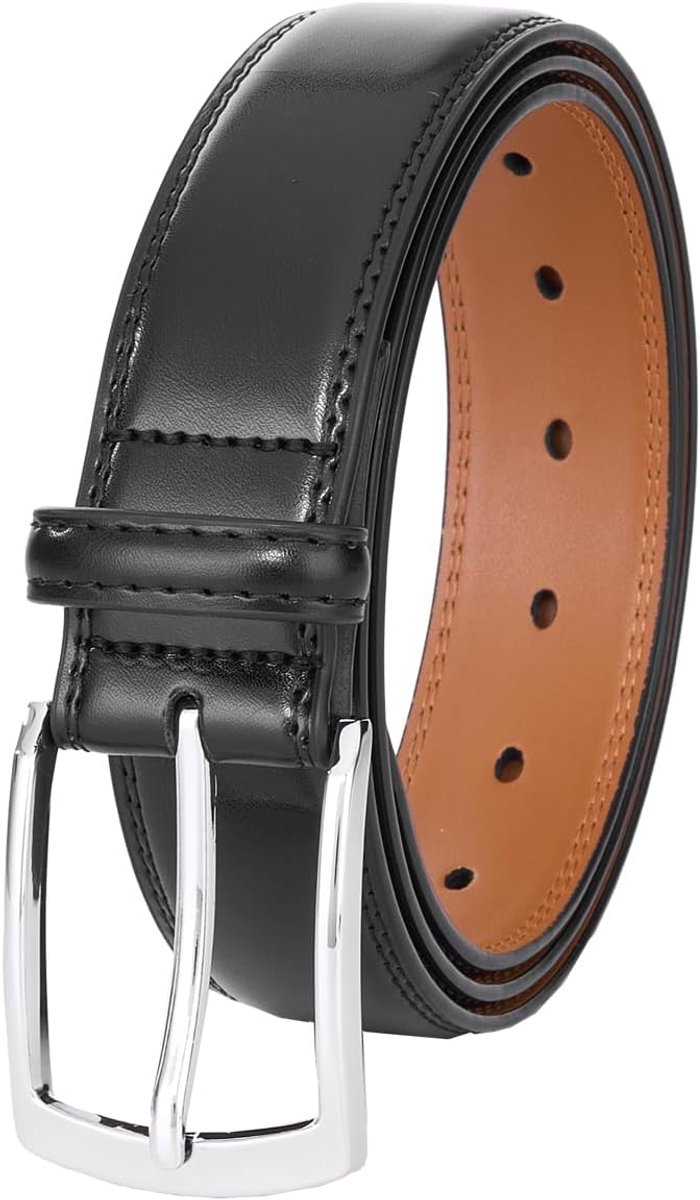 Herenriem Leer Heren Riem Lederen voor Pakken Business Formele Kleding 35MM met Geschenkdoos