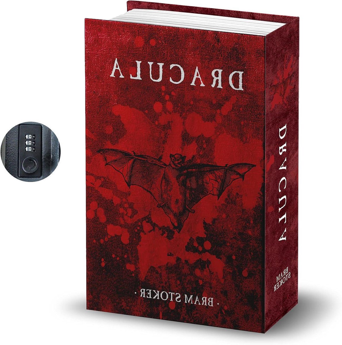 Boekkluis - Geheime opberger - Waardevolle spullen bewaren - Ziet eruit als echt boek - 24.1 cm - Rood