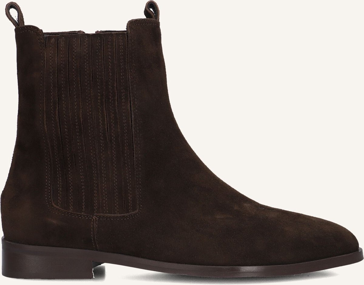 Notre-V 47029 Enkellaarsjes - Enkelboots met rits - Dames - Bruin - Maat 41
