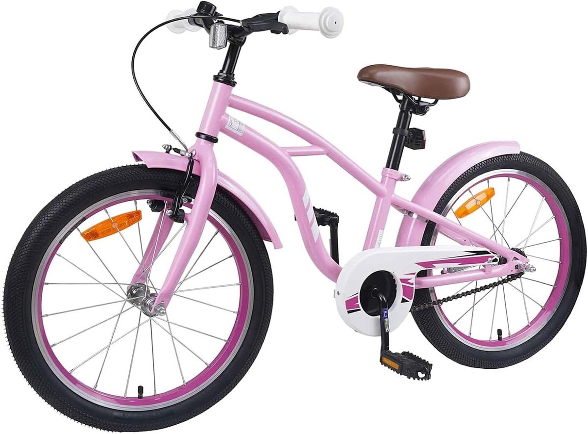 Kinderfiets sfiets sfiets Fietstraining Groeifasen Verstelbare Componenten 22 inch Lichtroze
