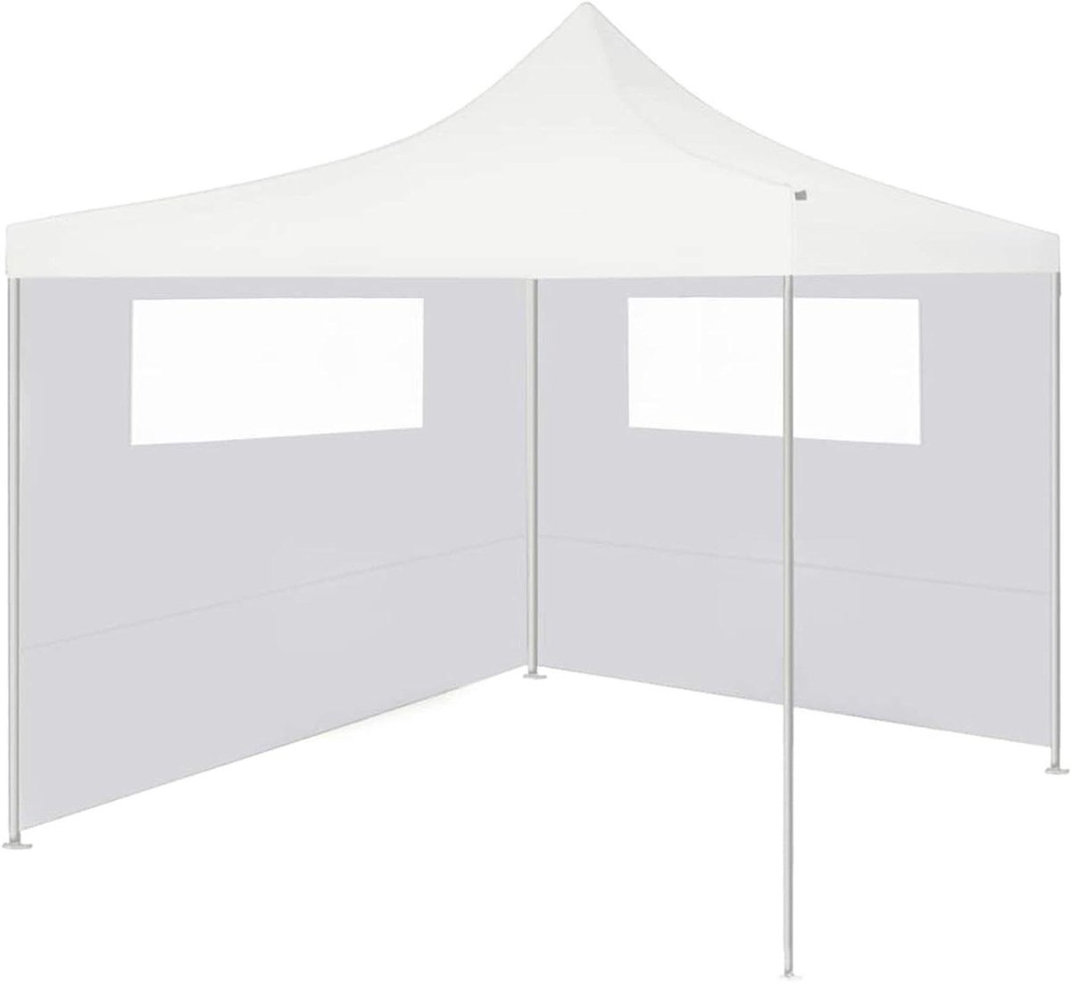Zijwanden voor Paviljoen - Tent Wanden - Feestelijke Gelegenheid - Met Ramen - 4.5 x 2.1 m - Wit