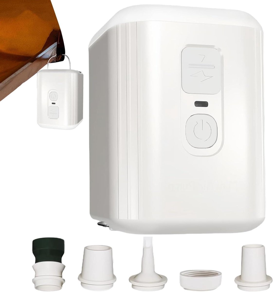 Elektrische Luchtpomp - Oplaadbare Batterij Pomp - Kamperen en Buiten - Met LED Verlichting - 4.5 kPa Druk - Wit