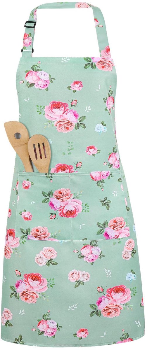 SolidKeus - Vintage Bloemen Keuken Schort voor Dames