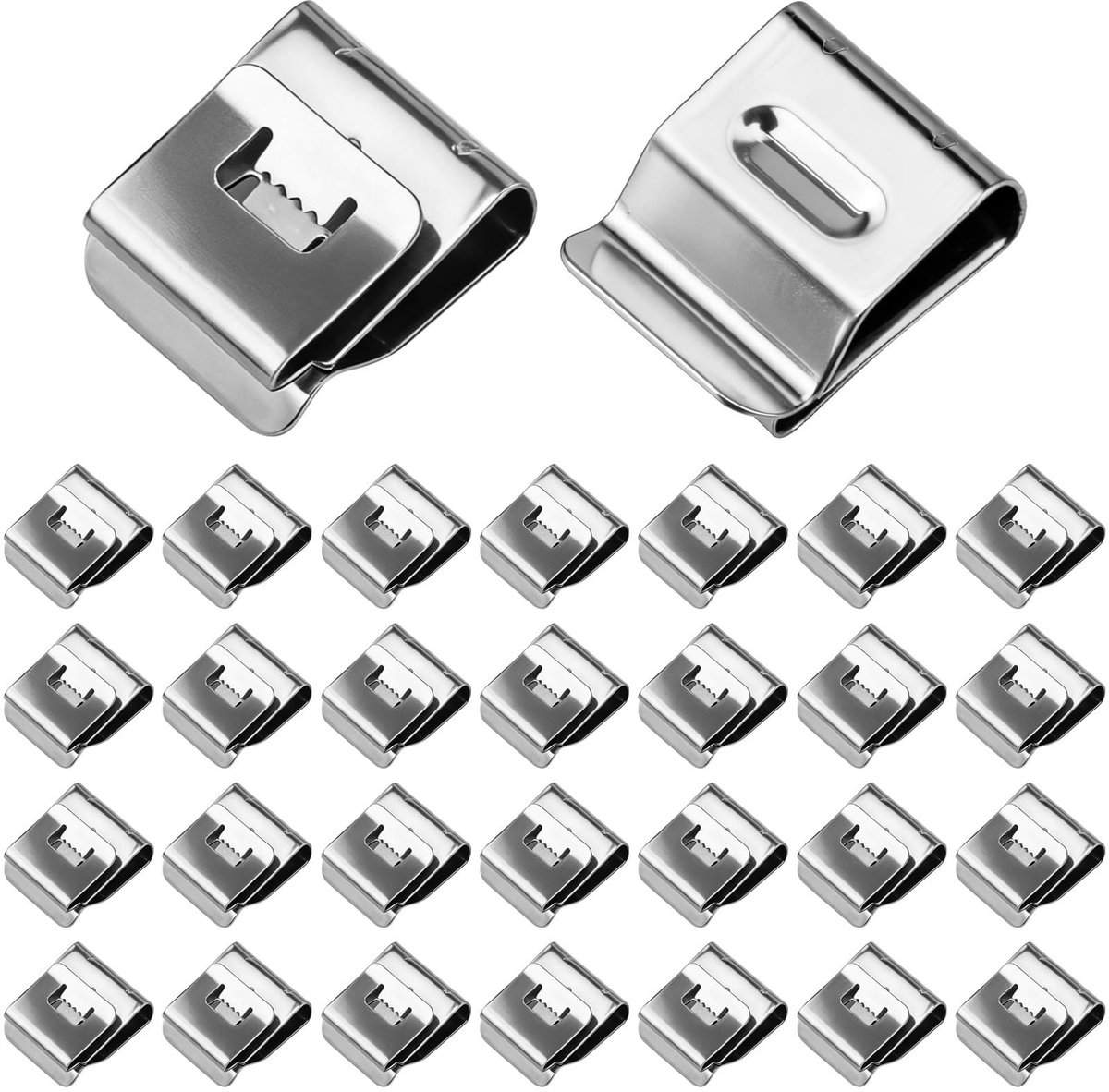 SolidKeus - 30 Stuks RVS Kabelclips voor Zonnepanelen