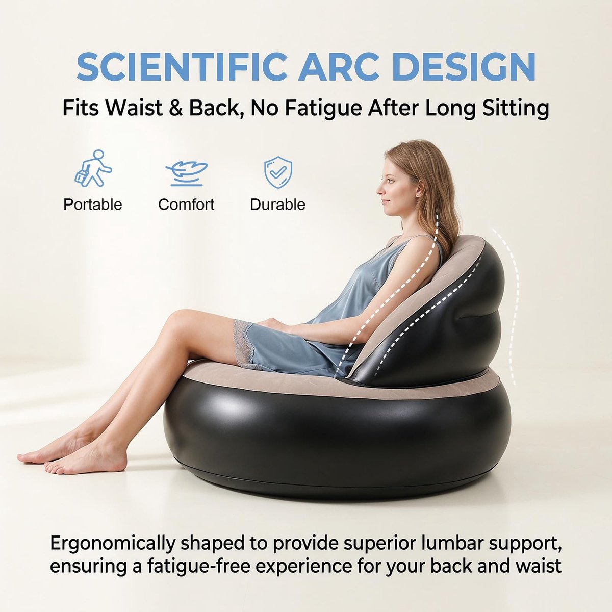 SolidKeus - Opblaasbare Lounge Sofa met Voetensteun