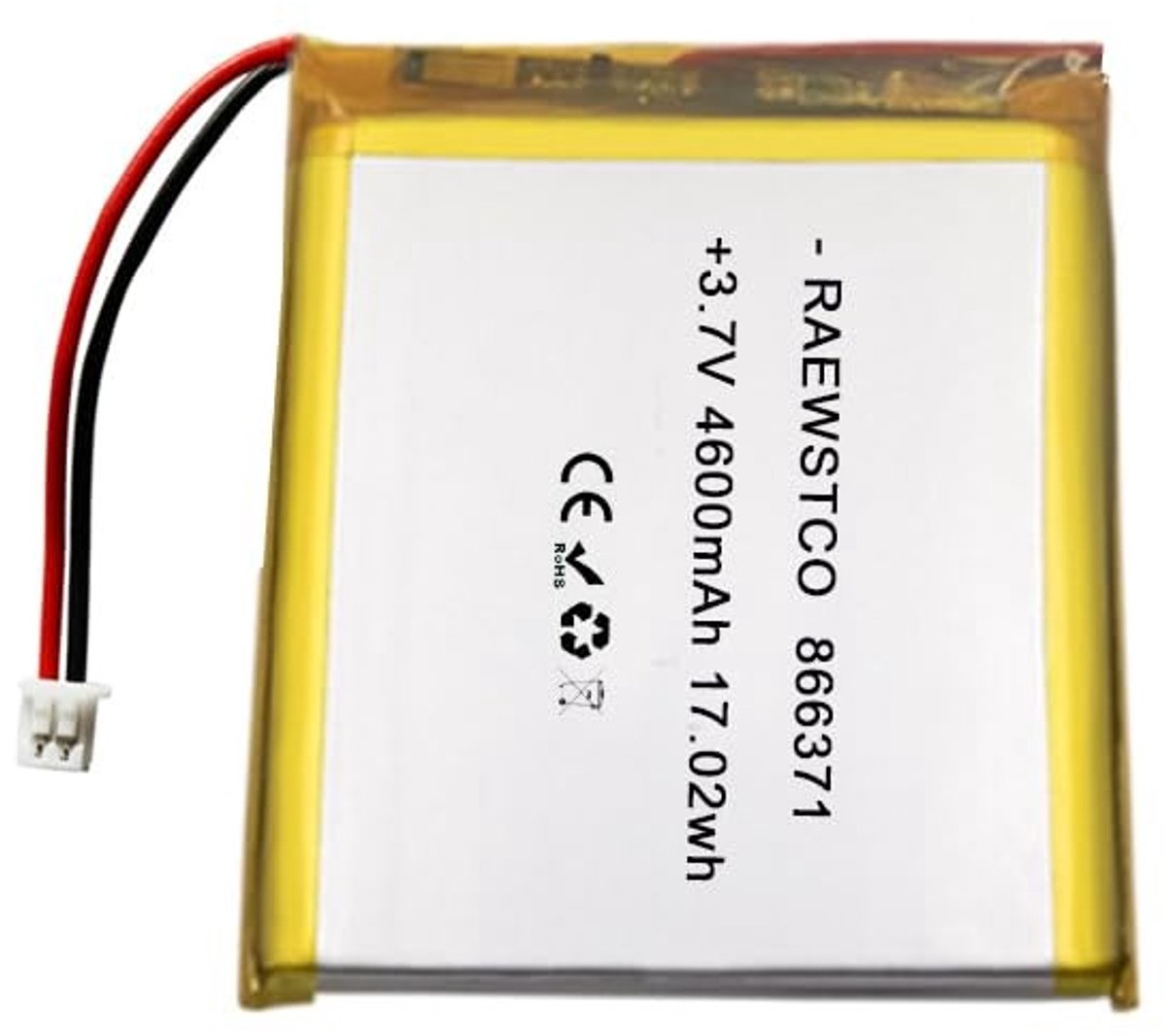 SolidKeus - 3,7 V 4600 mAh Lithiumbatterij voor Tablet, E-Reader en Bluetooth Luidspreker