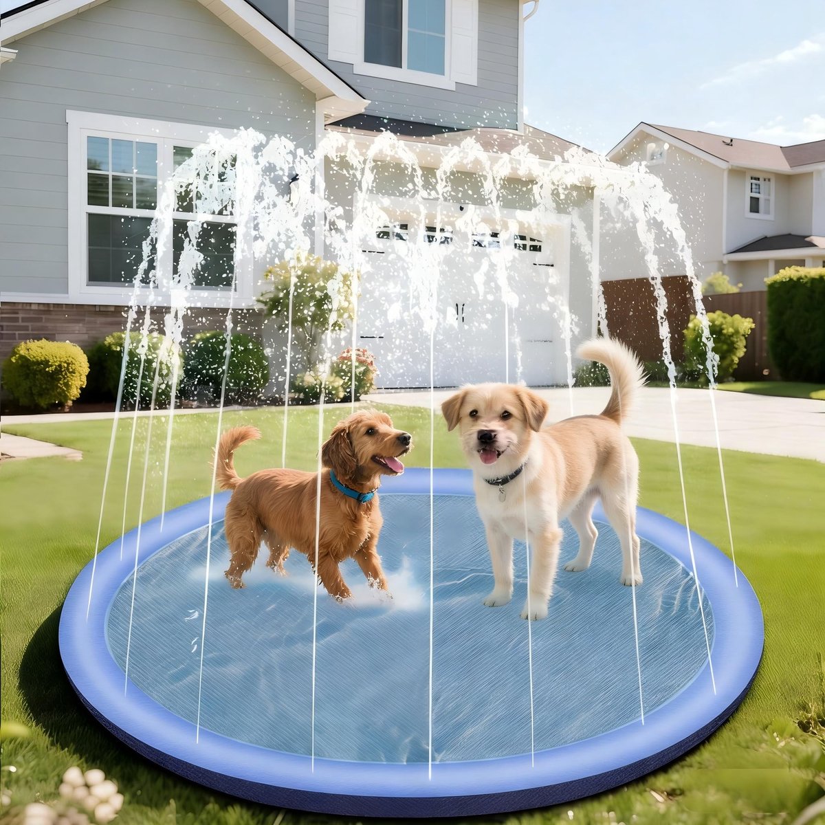 SolidKeus - Waterstraalmat voor Honden en Kinderen, 100 cm