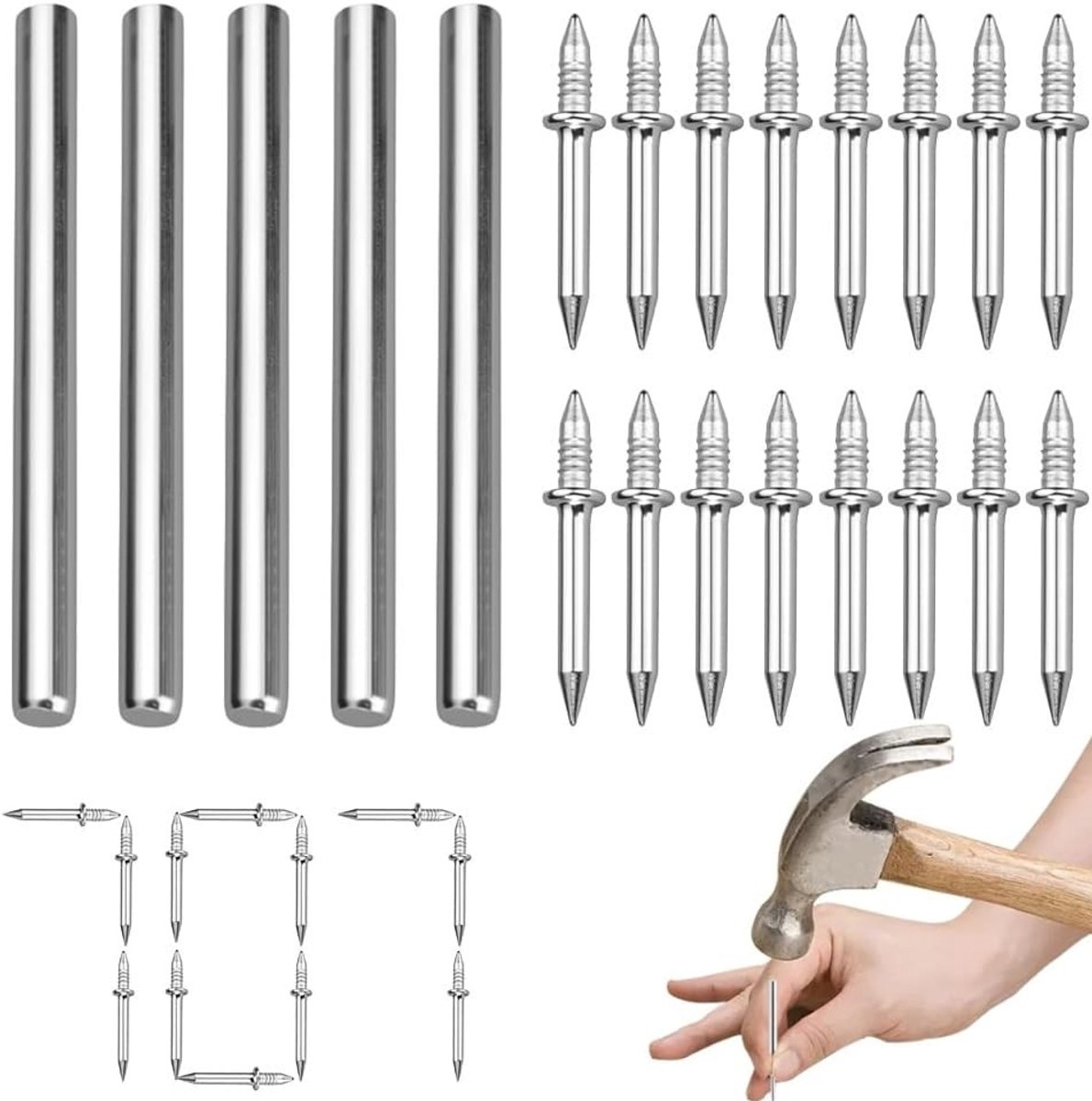 SolidKeus - Set van 707 Niet-Markerende Nagels