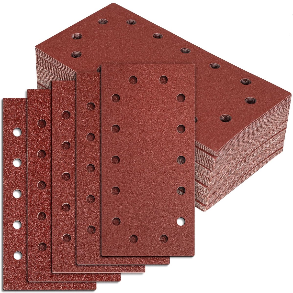SolidKeus - 50 Stuks Klittenband Schuurpapier voor Vlakschuurmachine