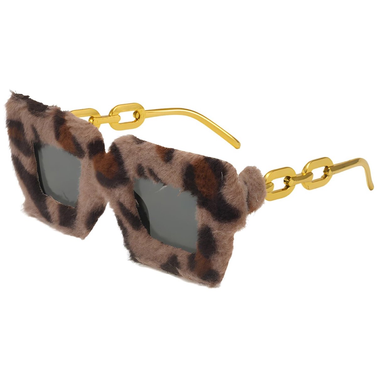 SolidKeus - Leopard Print Cat Eye Zonnebril voor Feesten