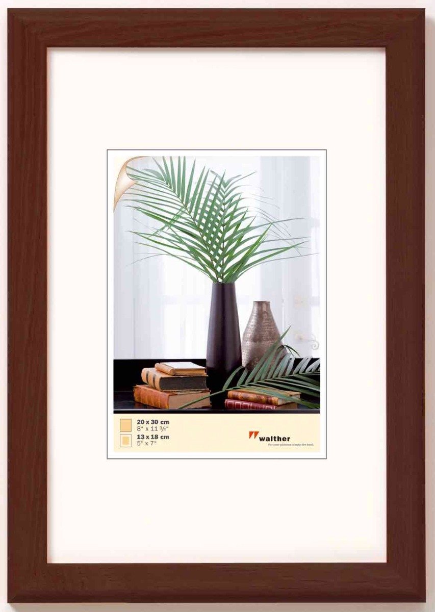 Houten Fotolijst Bologna 30x60 Bruin - Helderglas - 23 mm breed profiel - Goodlife Picture Frames