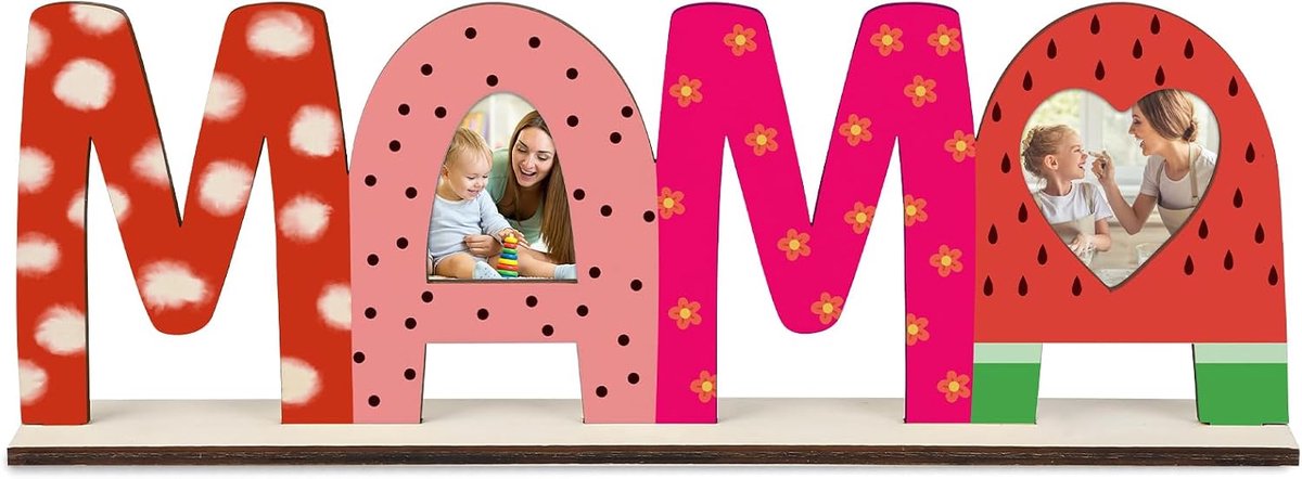 Verjaardagscadeau voor mama, houten letters fotolijst knutselset, moederdagcadeaus voor mama