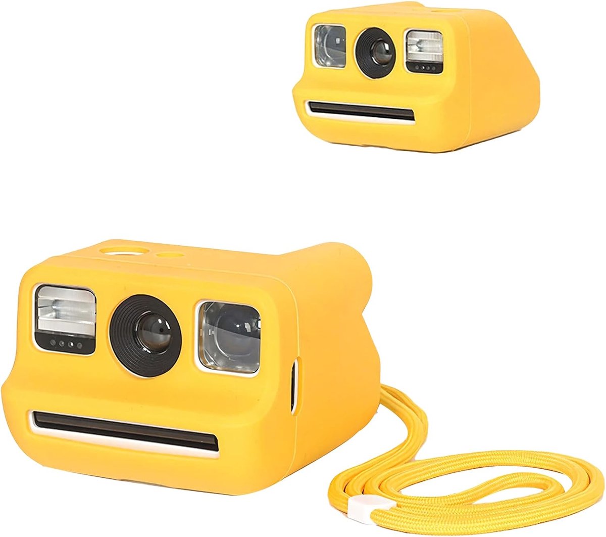 Hoes voor Polaroid Go Generation 2, milieuvriendelijke beschermhoes van duurzaam materiaal, praktische reishoes met precieze uitsparingen, stootvast en stofdicht, geel