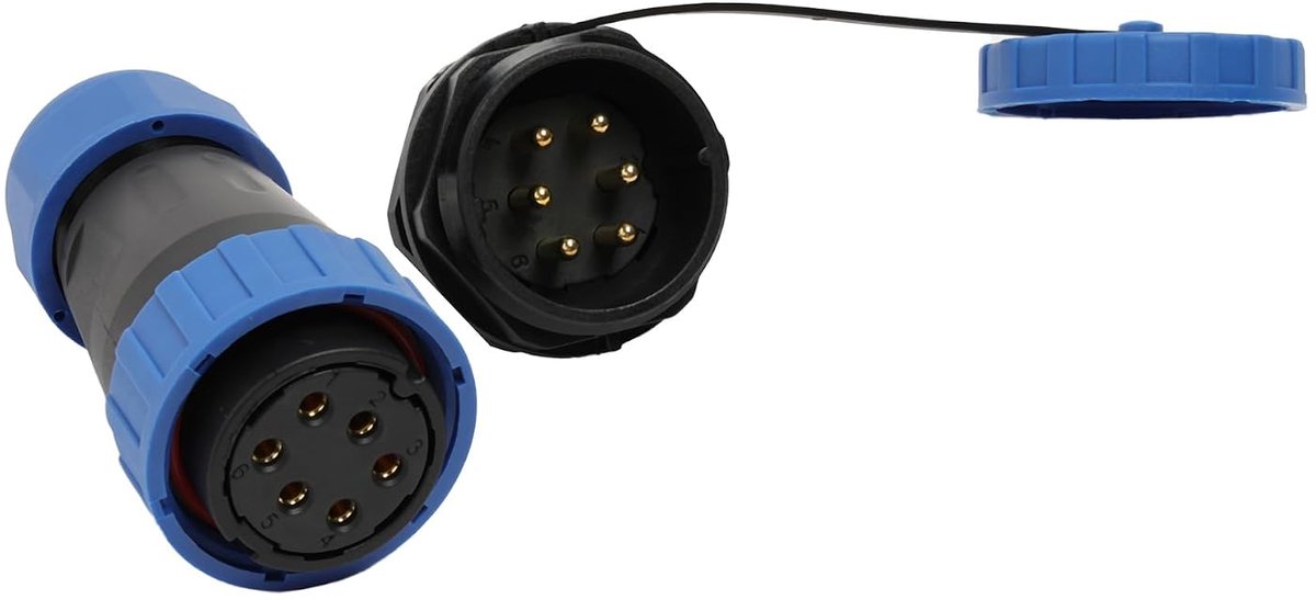 TY28 6 Pin 25A Waterdichte Connector Vrouwelijke Mannelijke 12awg Draad Plug Socket Schroef-Crimp Quick-Disconnect voor Power Apparaat Automotive