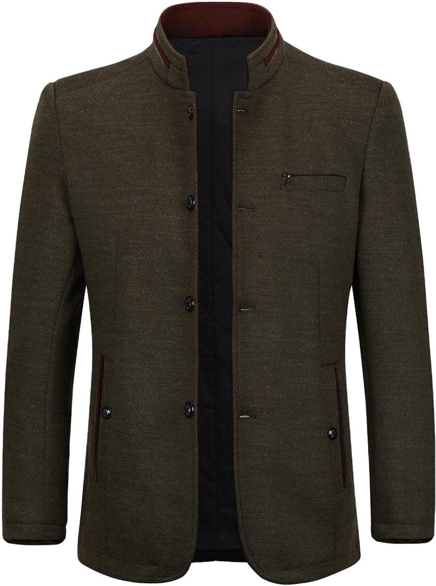 Mens trenchcoat lange reguliere fit lange mouw jas warme winter casual lichtgewicht overjas knop smart uitloper jassen