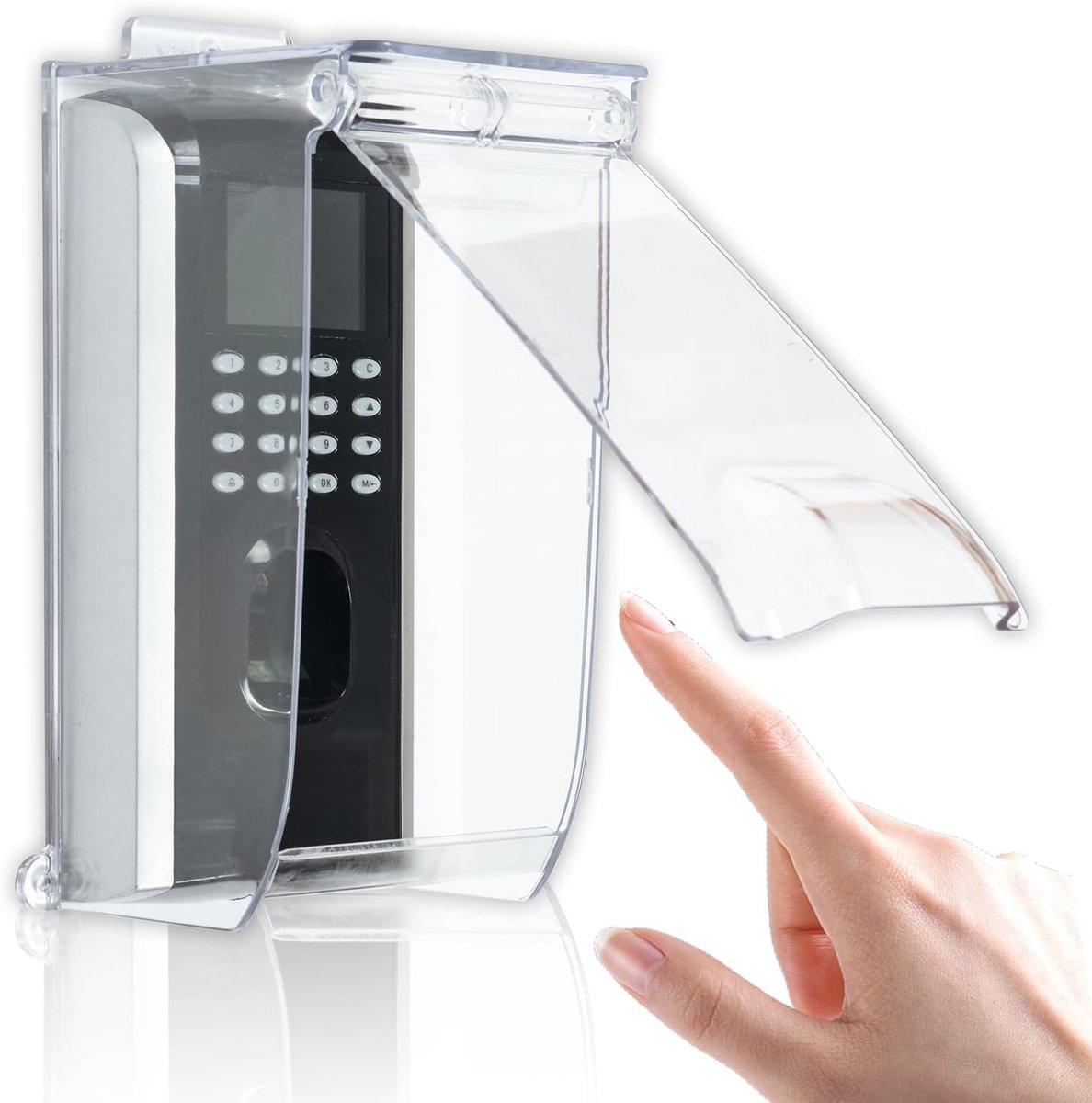 Flipcap-deurbel, regenbescherming, bescherming tegen weersinvloeden, vingerafdruk, toegangscontrole, compatibel met Ring Video Doorbell/codeslot/keypad