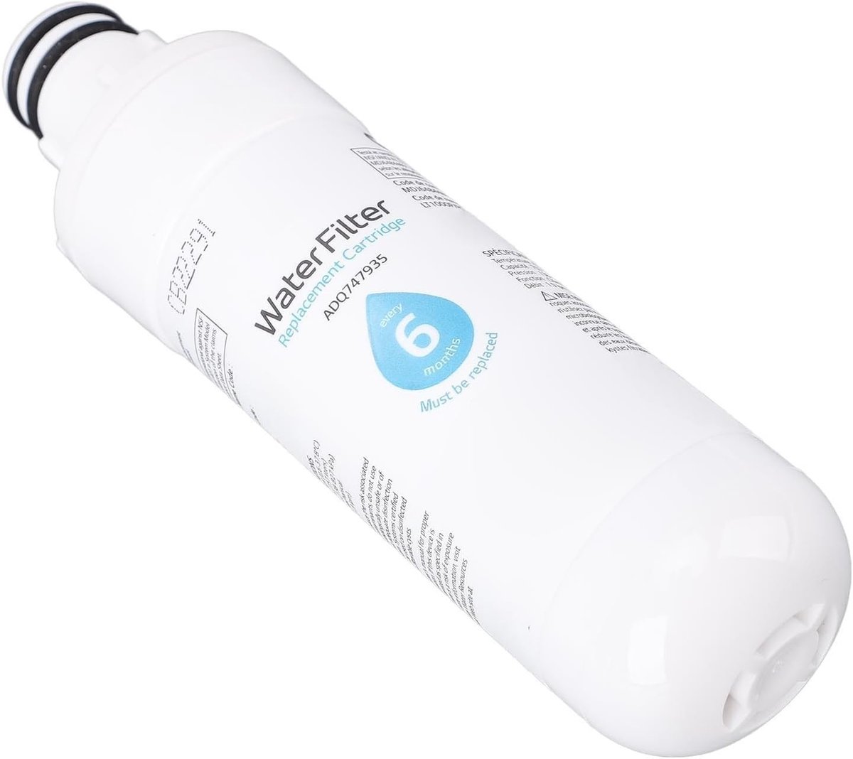 Waterfilter voor Koelkast ADQ747935, Vervangingsonderdeel voor Onderhoud, Actieve Koolstof en Duurzaam ABS Materiaal
