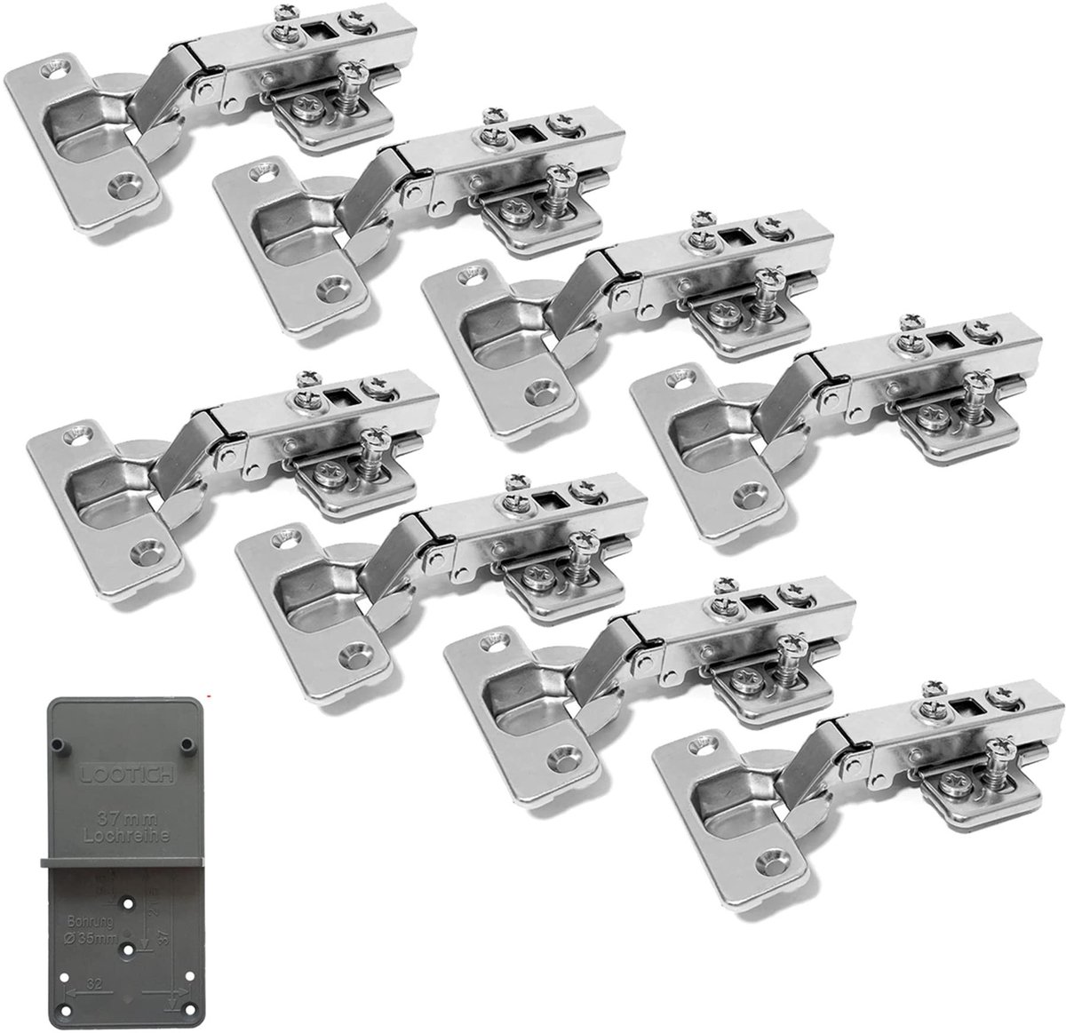 SolidKeus - 110° Soft Close Scharnieren met Hydraulische Demper voor Keukenkast