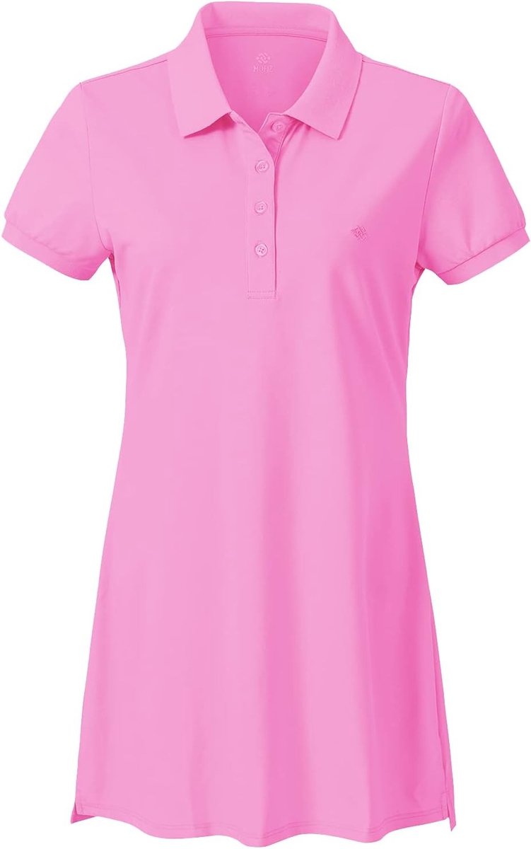Polo-jurk - Roze - M - Katoen - Voor Dames