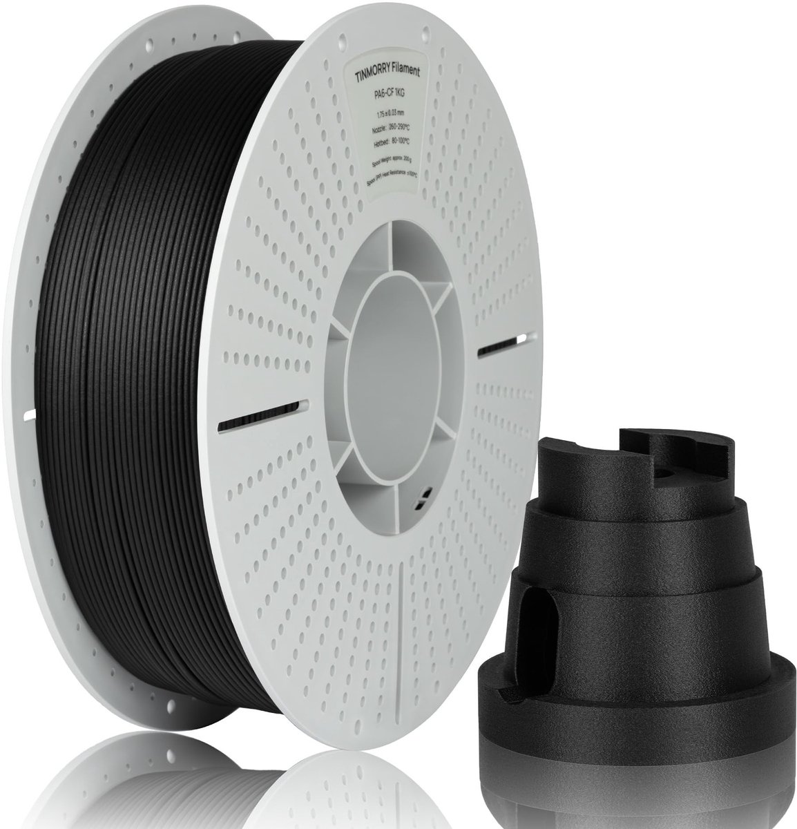 SolidKeus - PA6-CF Filament 1.8mm 1 kg, Zwart voor 3D Printers