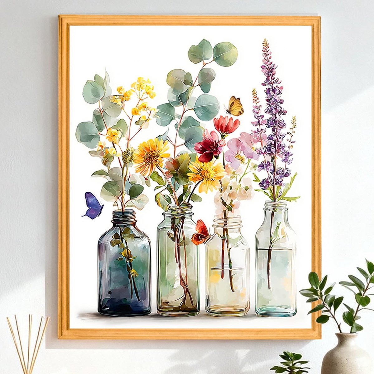 SolidKeus - Bloemen Schilderen op Nummer voor Volwassenen 40 x 50 cm