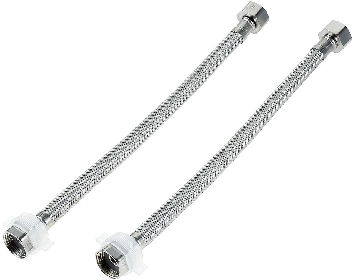 SolidKeus - Set van 2 Flexibele Slangkoppelingen RVS G1/2" 30 cm
