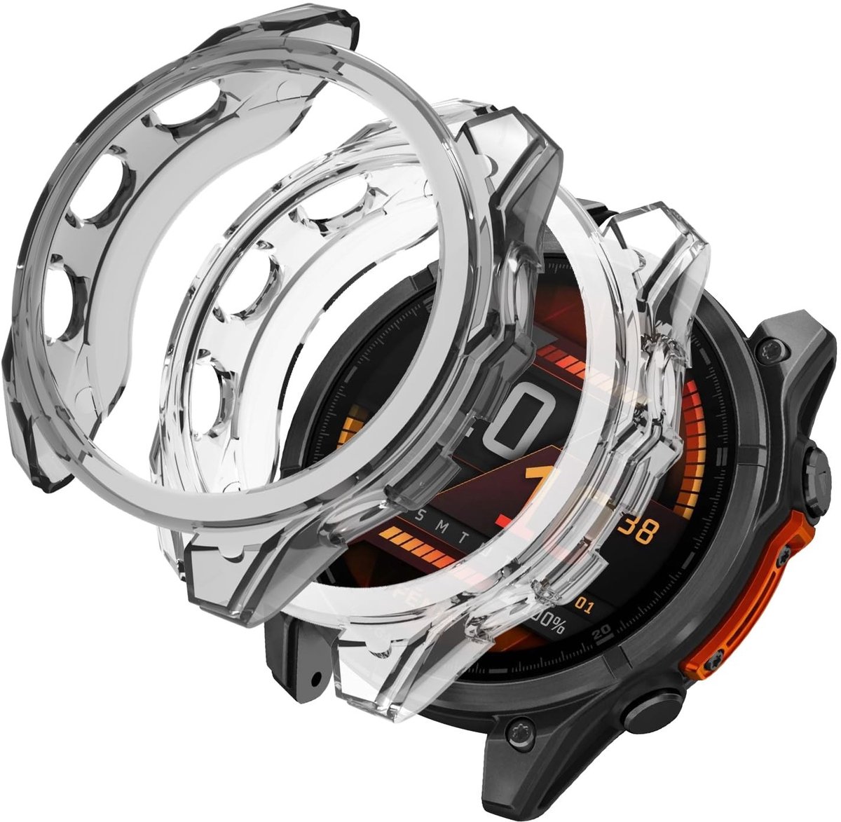 SolidKeus - Beschermhoes voor Garmin Fenix 8 51mm, Anti-Kras en Schokbestendig
