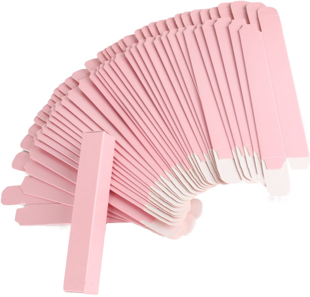 SolidKeus - Set van 50 Lege Papieren Dozen in Roze voor Cosmetica