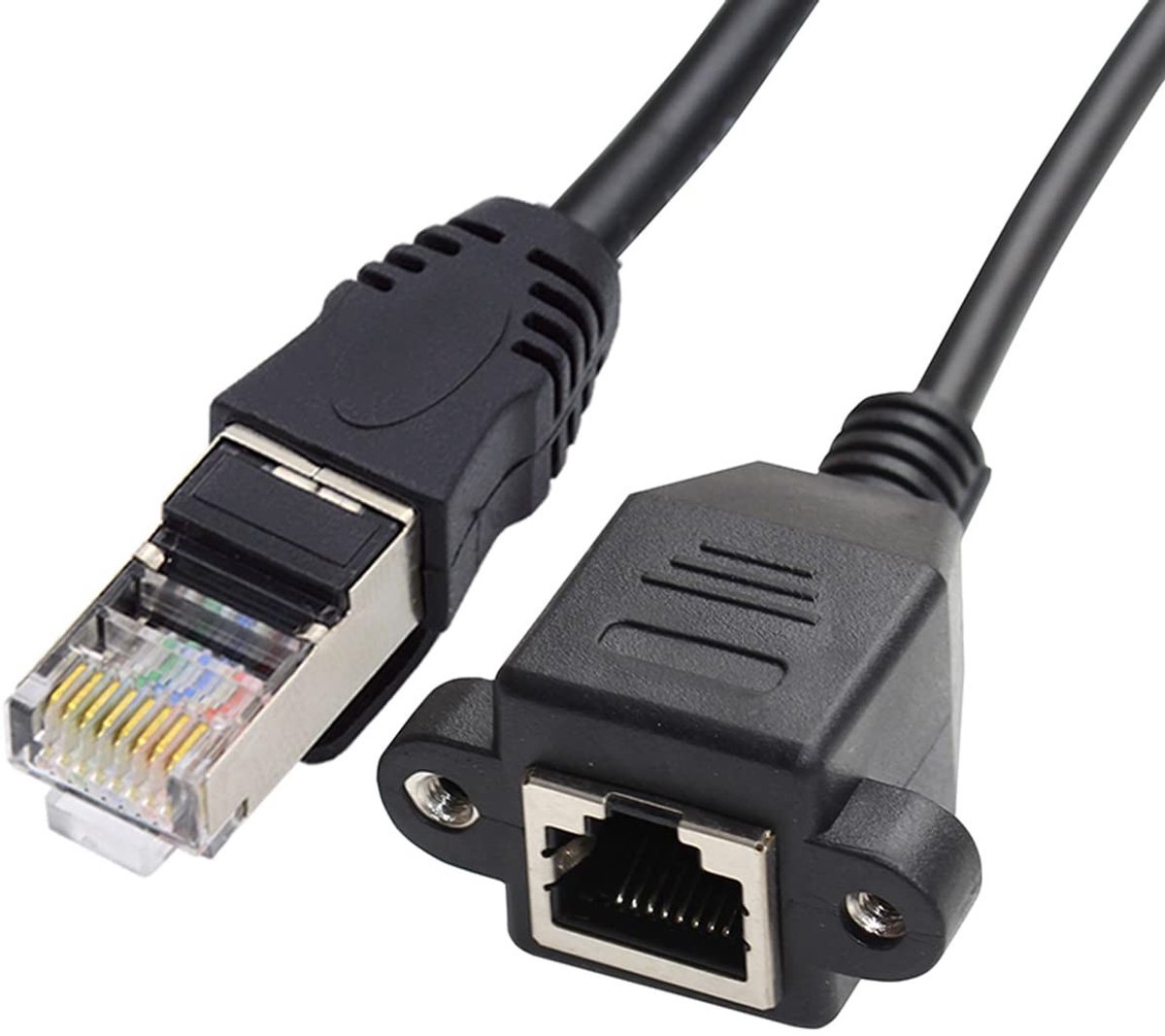 SolidKeus - 30cm Cat 5e Male naar Female LAN Ethernet Netwerk Kabel