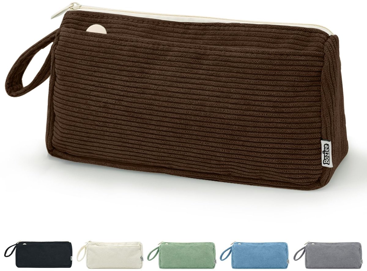SolidKeus - Grote Corduroy Etui voor School en Kantoor