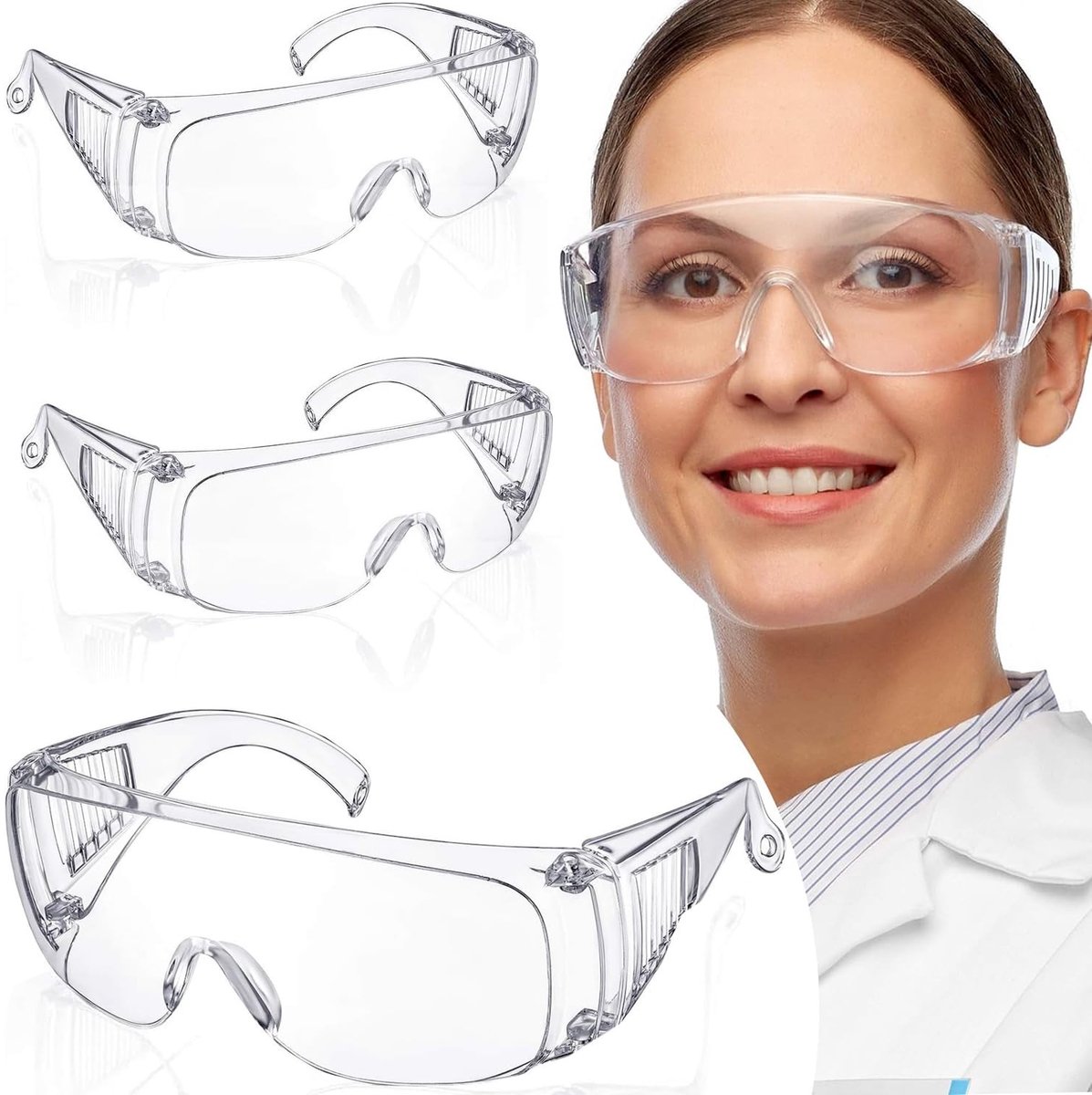 SolidKeus - Veiligheidsbril met Anti-Fog Eigenschappen, Set van 5 Stuks