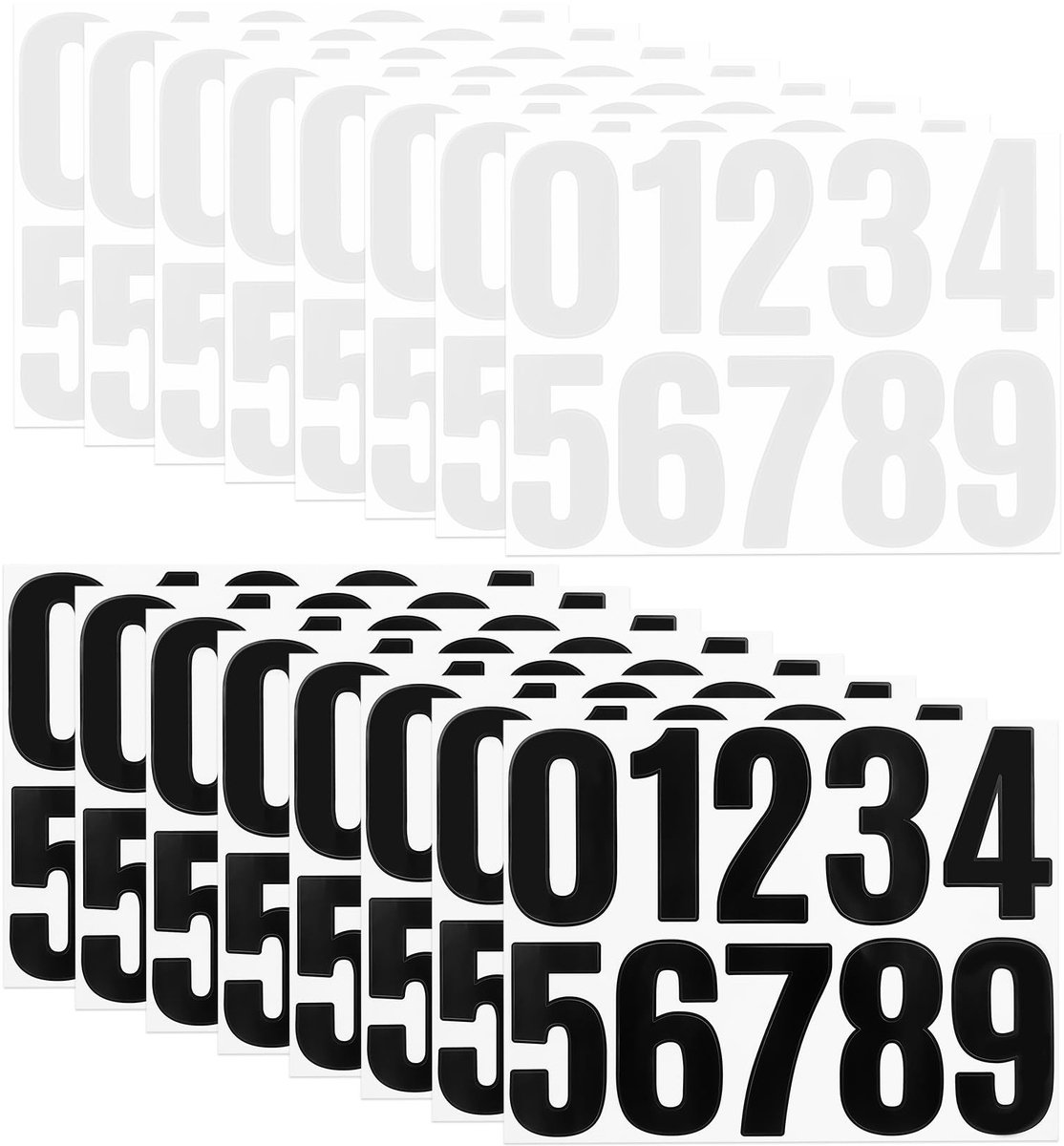 SolidKeus - Set van 16 Zelfklevende Nummerstickers voor Adressen