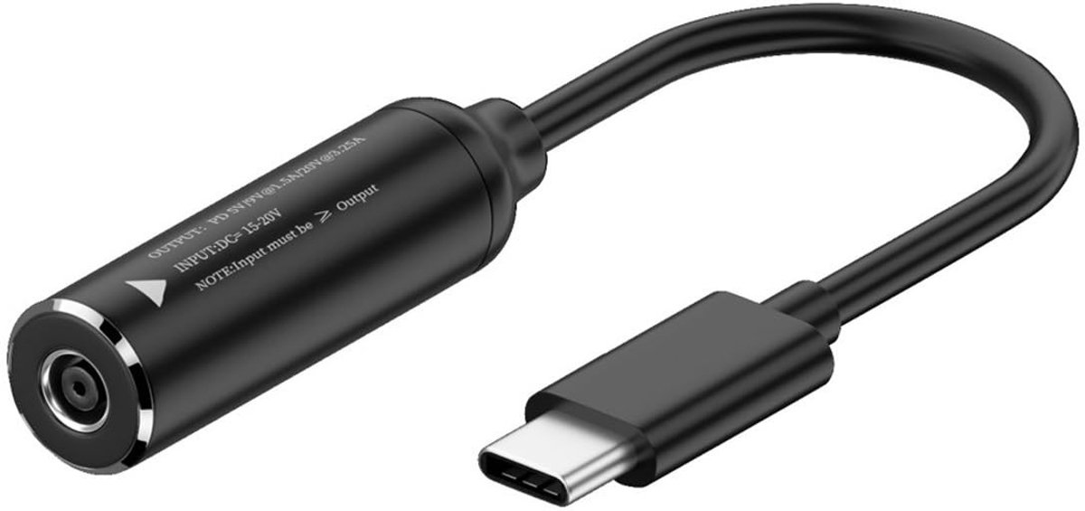 SolidKeus - DC naar USB-C Power Kabel met 90 Graden Hoek
